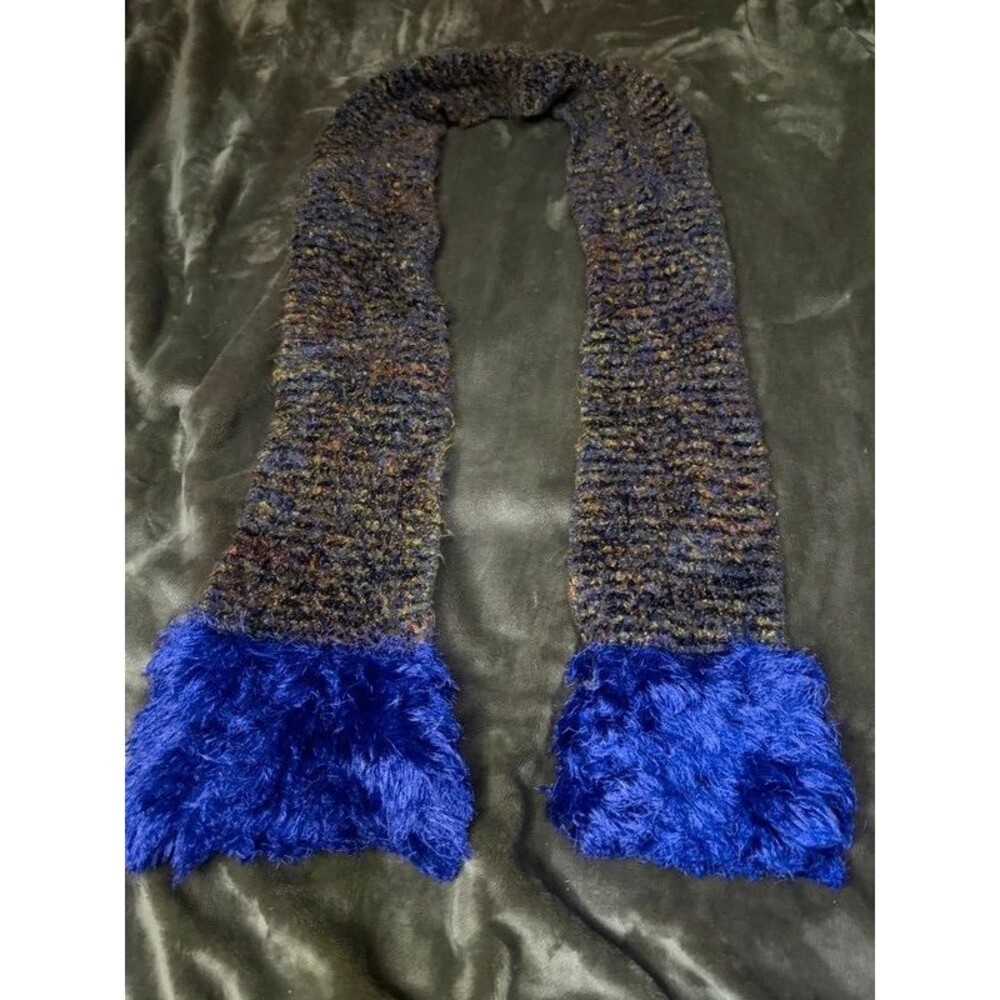 Handmade Purple Scarf Eyelash Fringe Whimsigoth Boho Dark Academia Statement